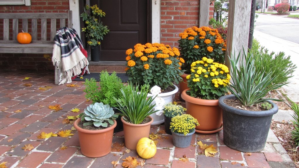 charming vibrant fall pots