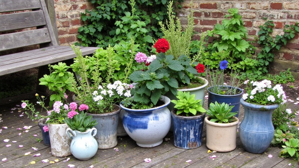 charming vintage ceramic pots