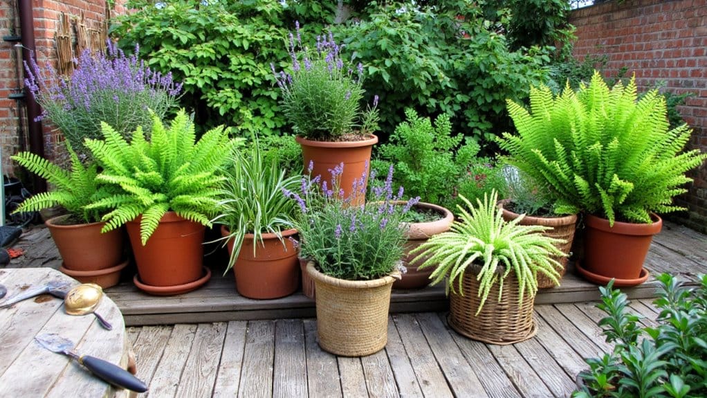 chic patio flower pot plants