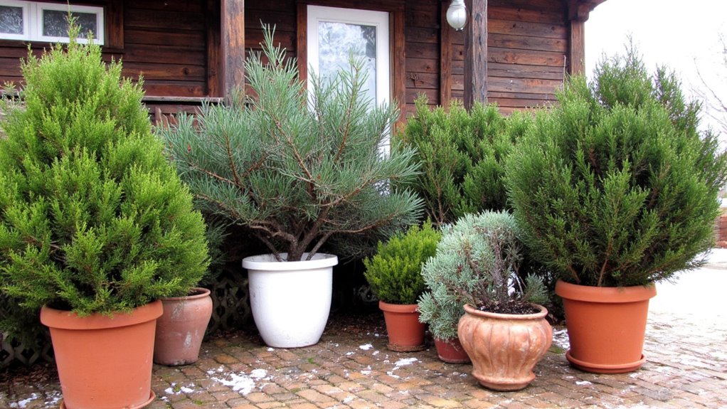 choosing compact winter evergreens