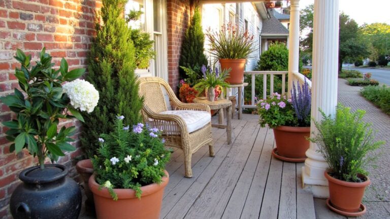 classic and refined porch planters