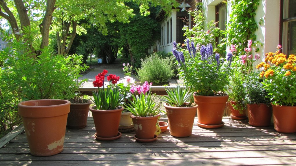 classic terracotta garden pots