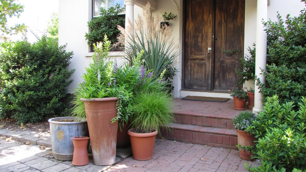 cohesive grouping of pots