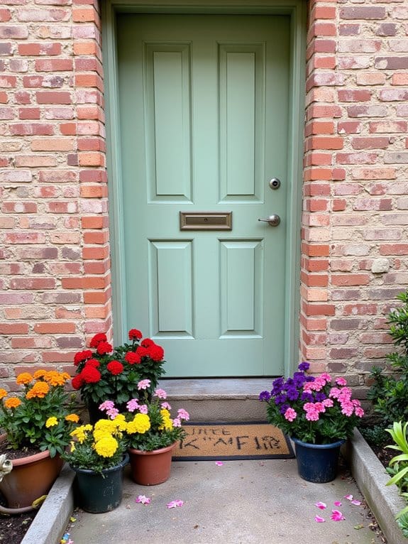 colorful annuals for welcoming