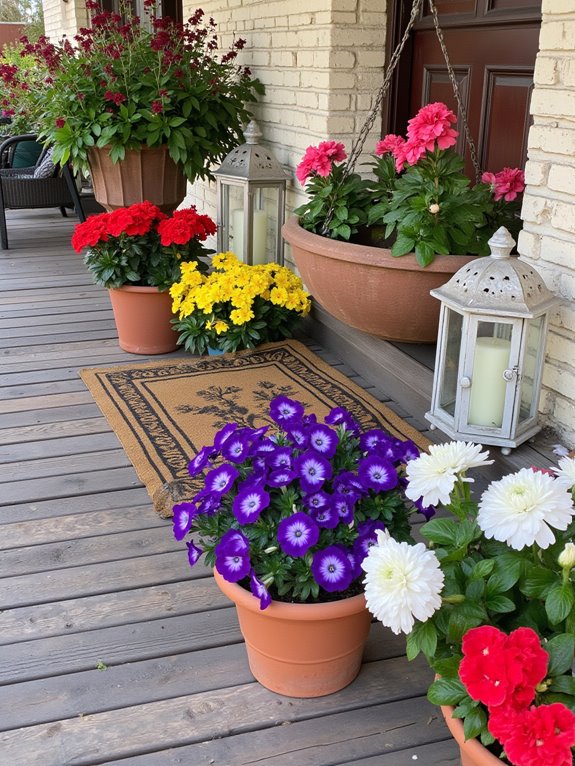 colorful artificial flower arrangements