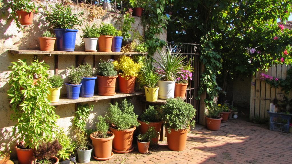 colorful terracotta pot transformation