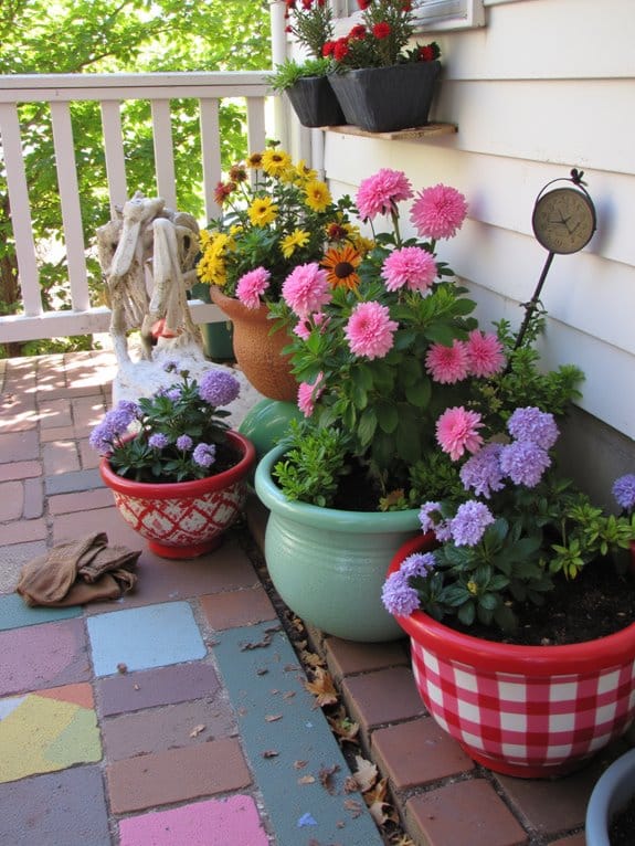 colorful whimsical porch accessories