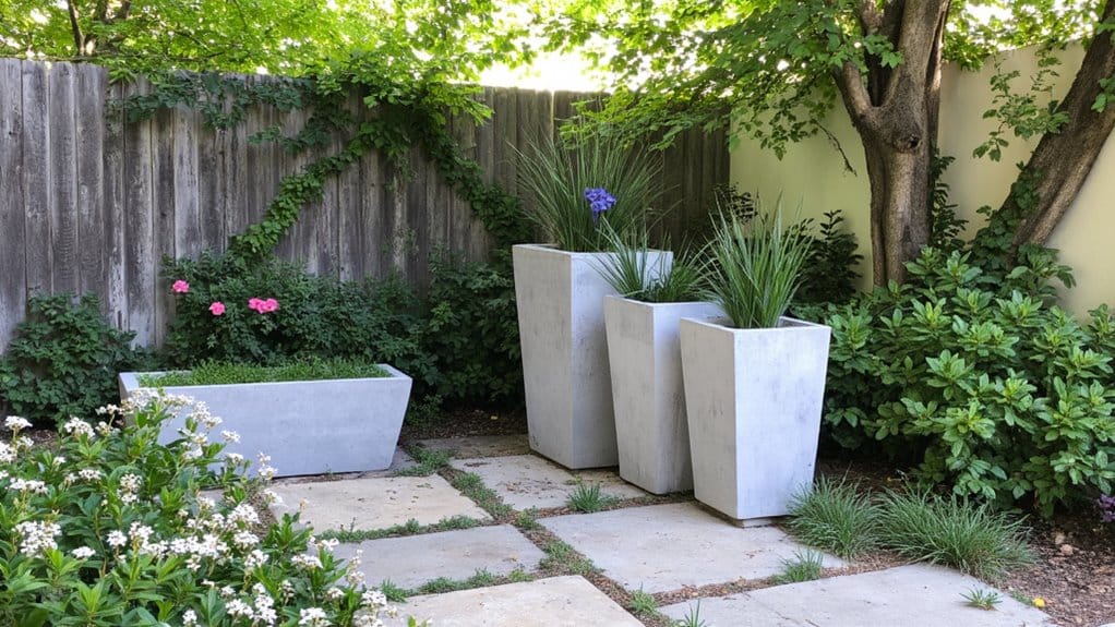 contemporary concrete planter design