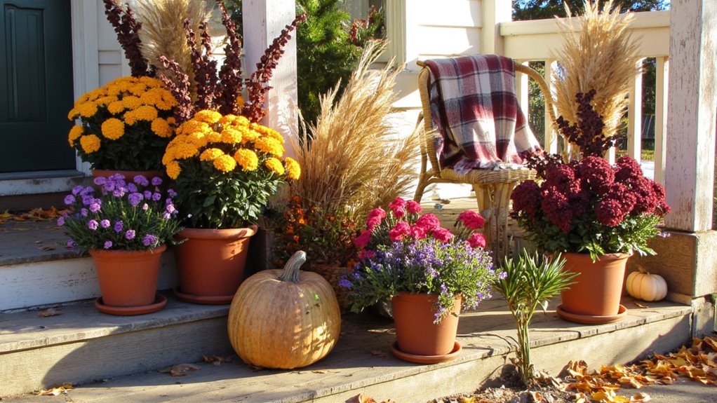 cozy fall flower arrangement