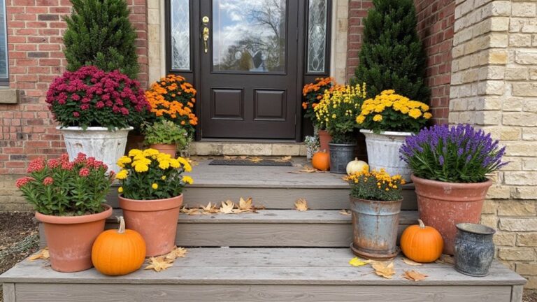 25 Cozy Fall Flower Pots Outdoor That Feel Warm and Seasonal cozy seasonal outdoor flower pots