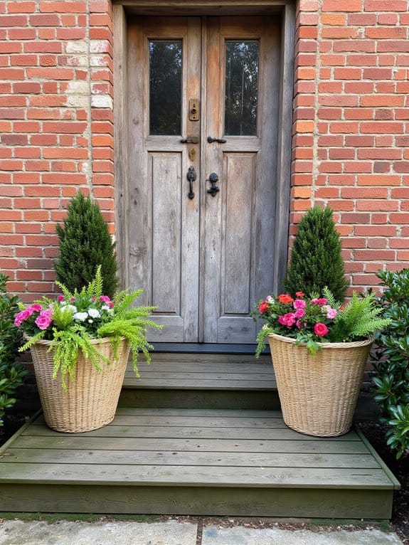 cozy woven planter appeal