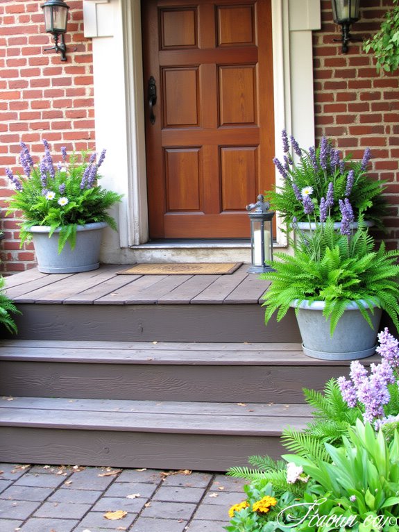 creative faux planter placement