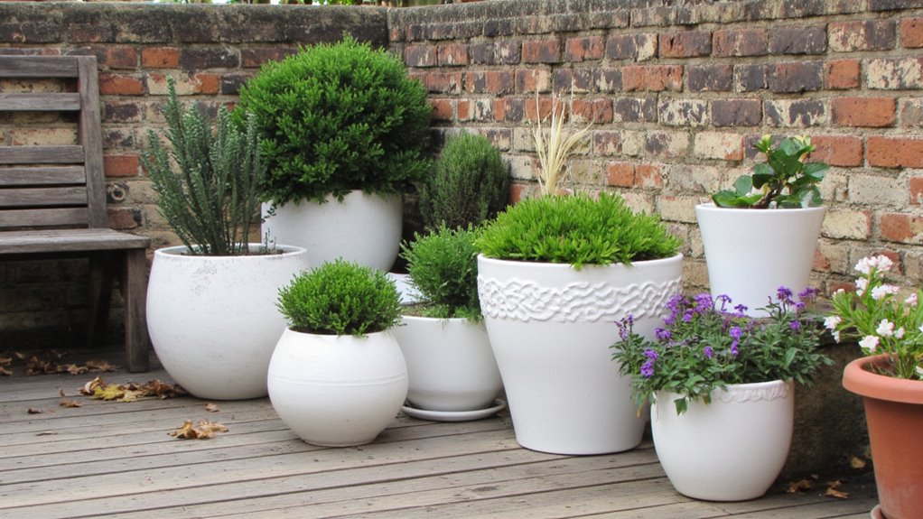 custom white planter customization