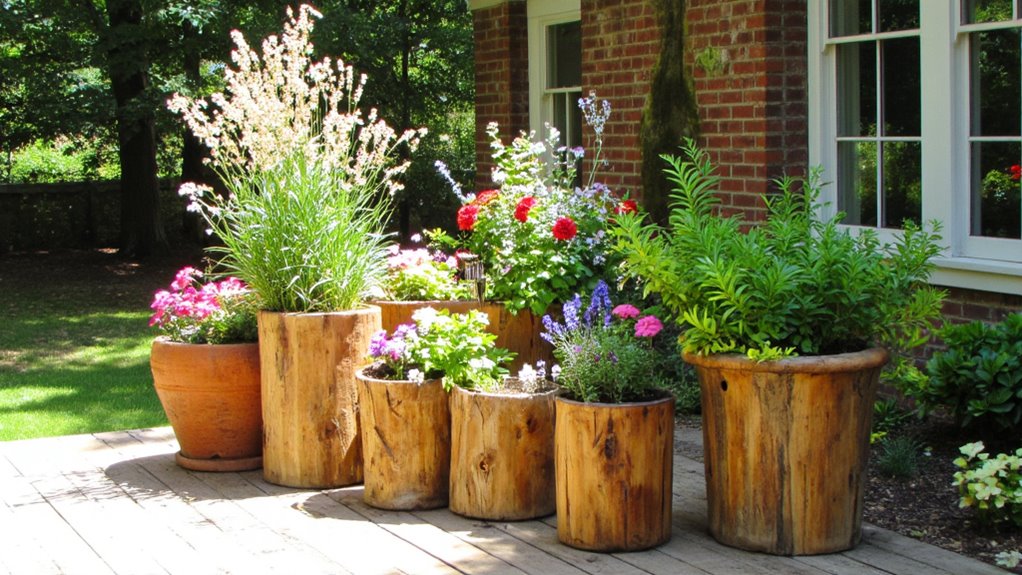 custom wooden flower pots
