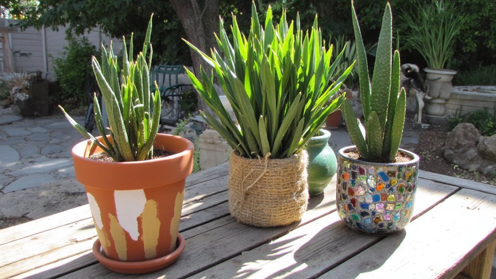 customizing snake plant containers