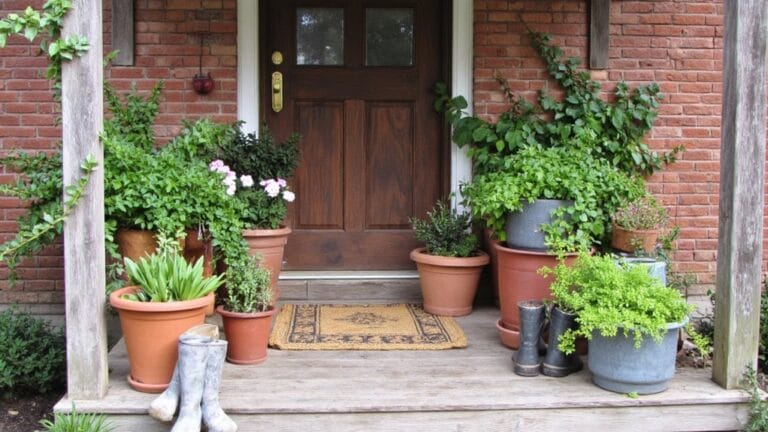 easy care porch plant pots