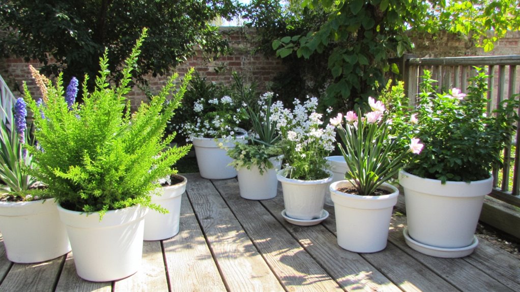 elegant contrast in gardens