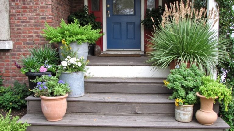 23 Elegant Planters Outside the Front Door That Make a Strong First Impression elegant front door planters