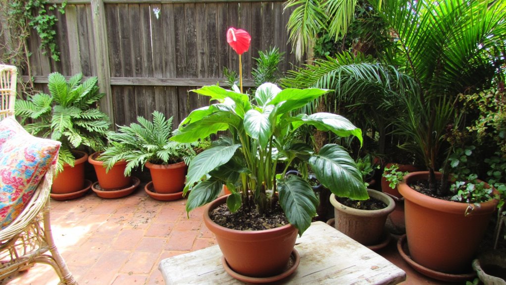 elegant glossy leaves flowers