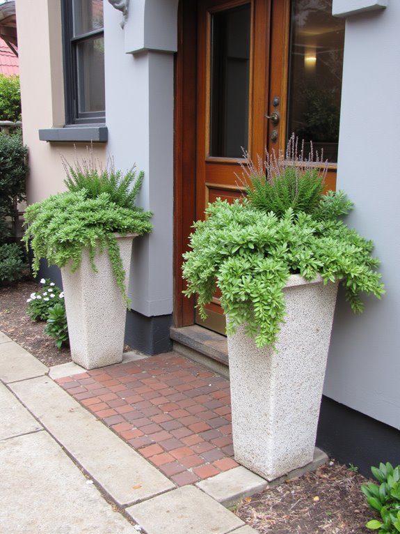 elegant subtle tall planters