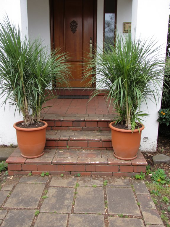elevate entrance with faux grass