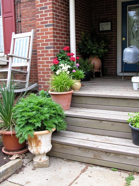 enhancing charm with planters