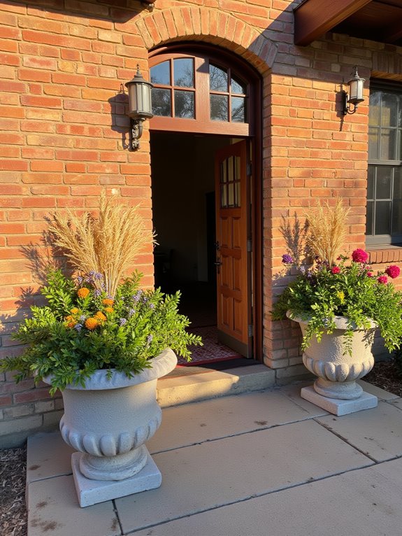 faux planters enhance architecture