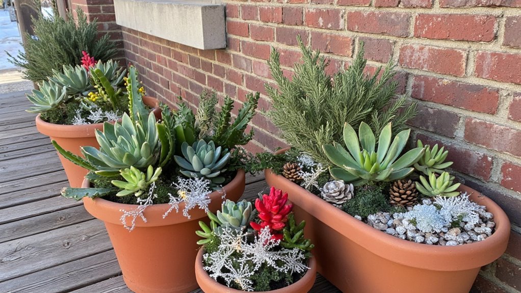 festive succulent holiday arrangements