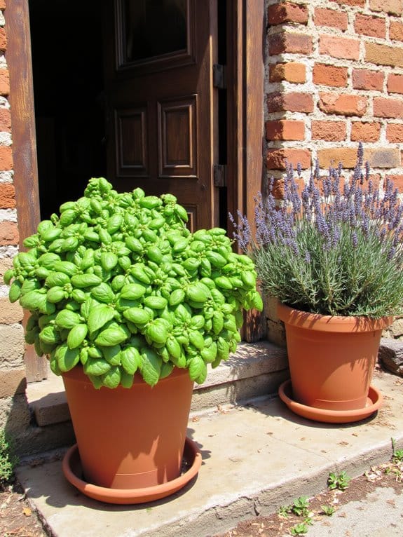 fragrant herbs enhance entryway charm