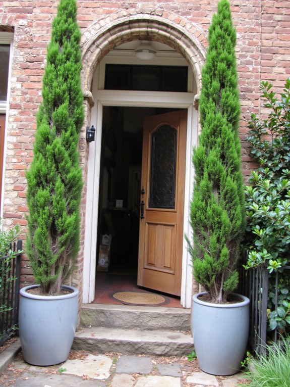 framing doorways with plants