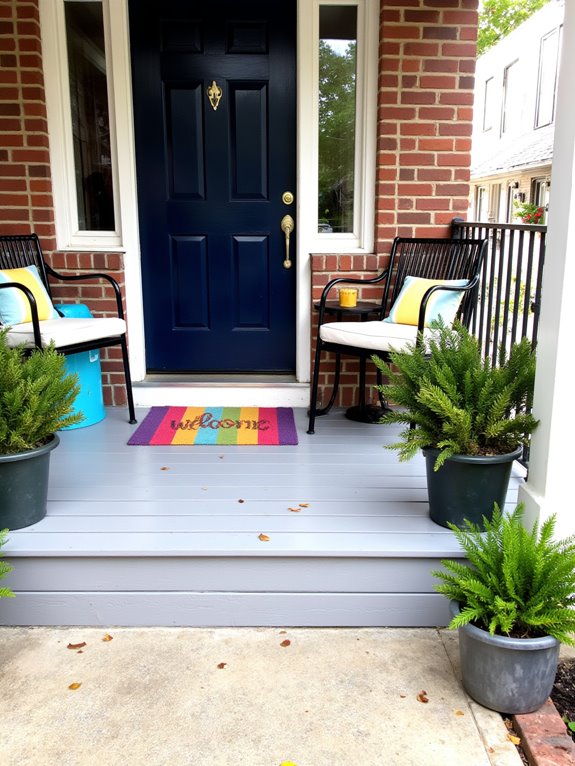 fun quirky welcome mat