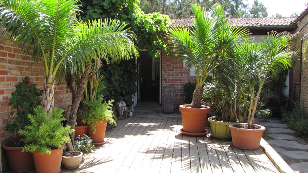 grouping palms for depth