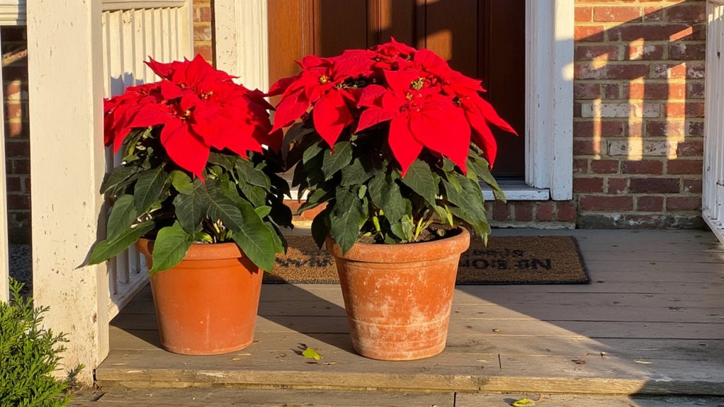 holiday spirit with poinsettias