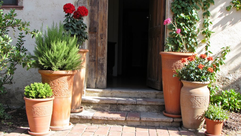 intricate decorative flower pots