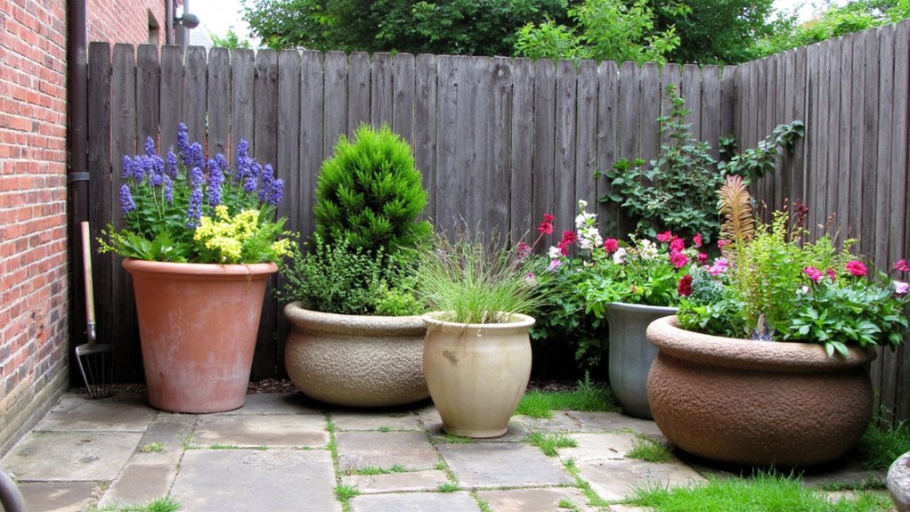 large pots vibrant spaces