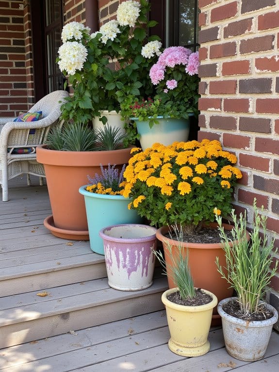 layer flower pots creatively