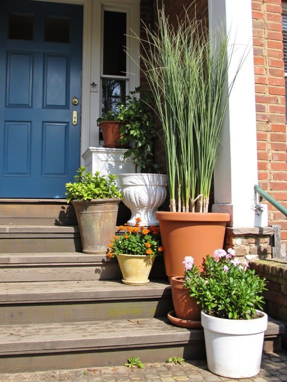 layered flower pot heights