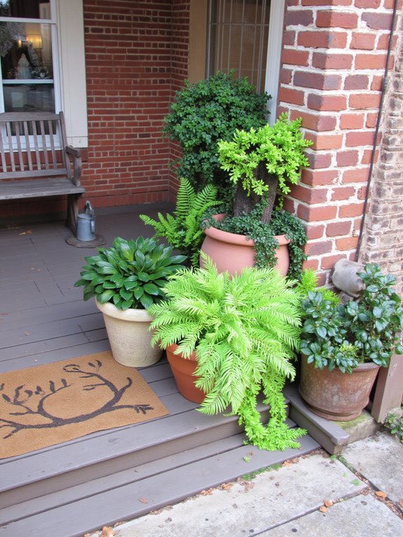 layering faux plants effectively