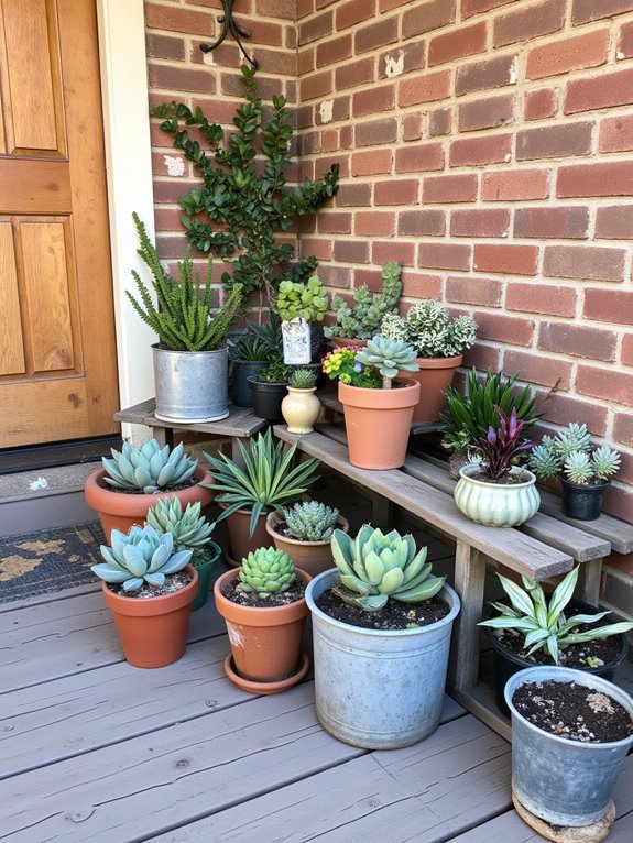 low maintenance potted succulents