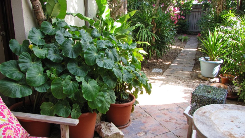 low maintenance tropical greenery