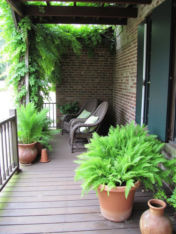 lush ferns enhance tranquility