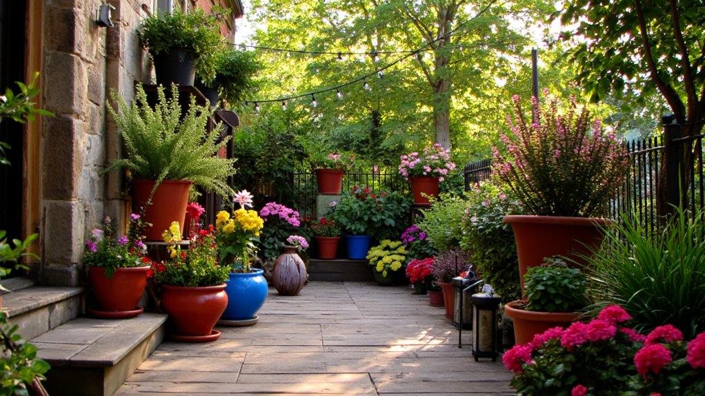 magical nighttime patio lighting