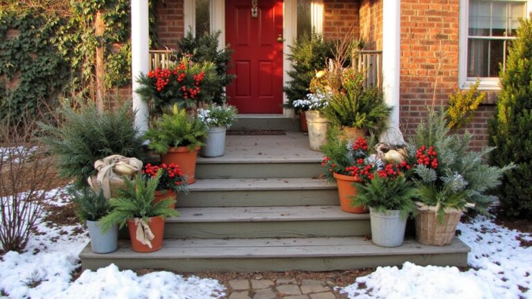 23 Festive Christmas Flower Pots Outdoor That Feel Magical magical outdoor christmas decor
