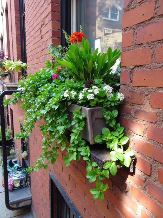 maximizing greenery with window boxes