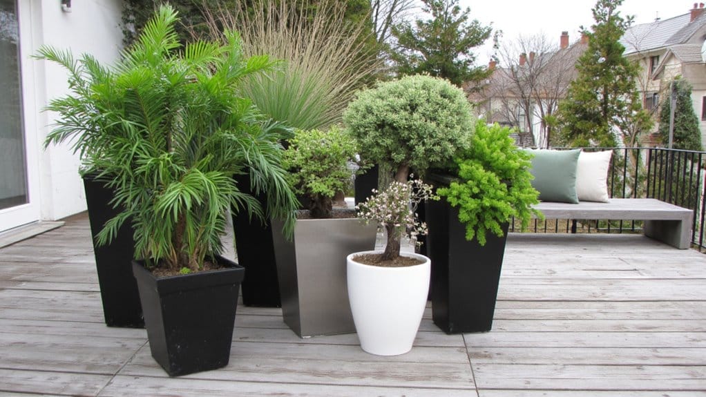 minimalist outdoor plant pots