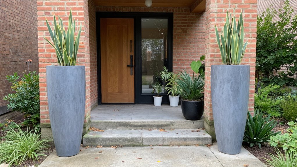 minimalist tall flower pots