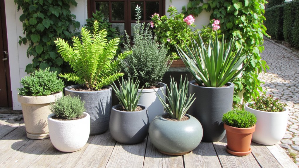 mixing flower pots creatively