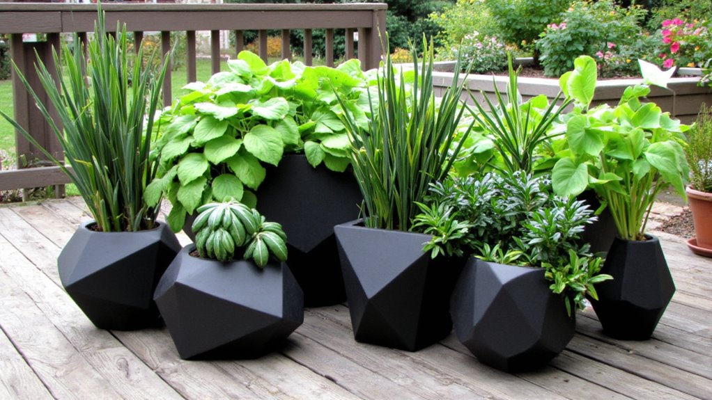 modern geometric ceramic pots