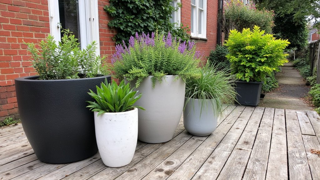 modern outdoor pot materials