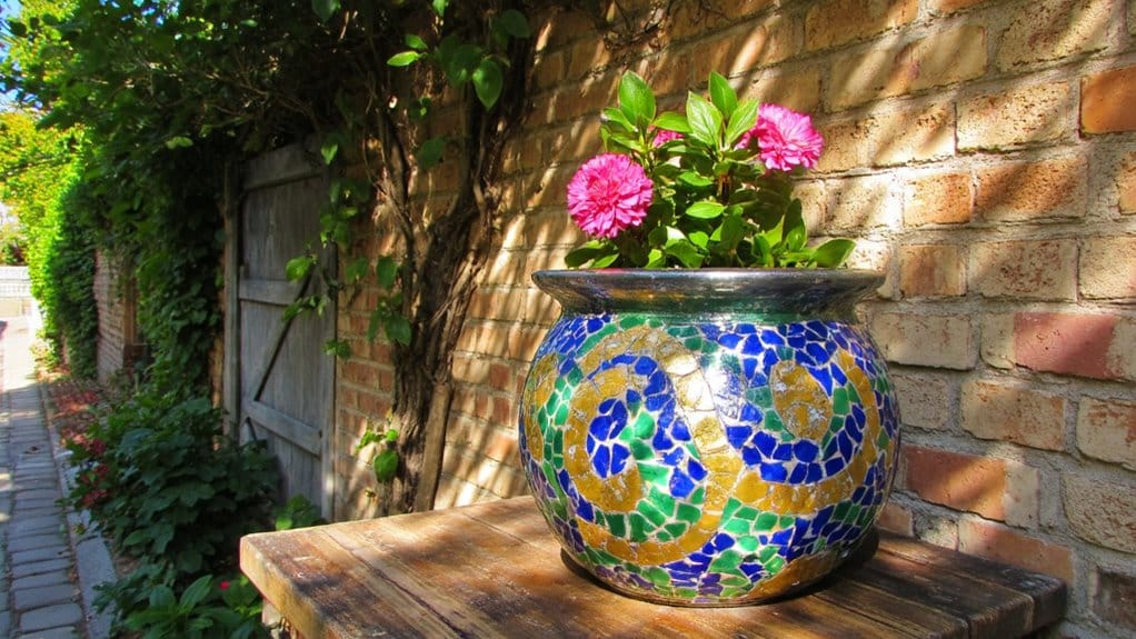 mosaic flower pot creativity